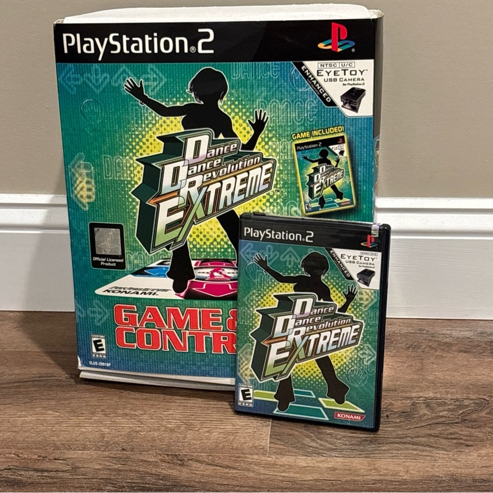 PlayStation 2 dance dance revolution game and pad